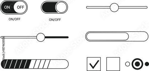 User Interface Controls Icon Set