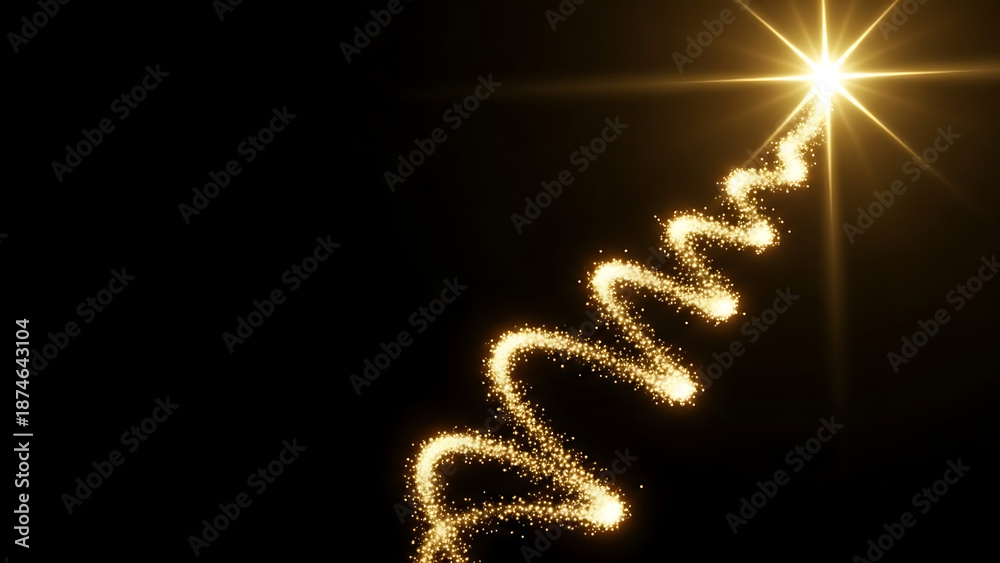 Obraz premium Golden sparkler fireworks exploding in dark night sky