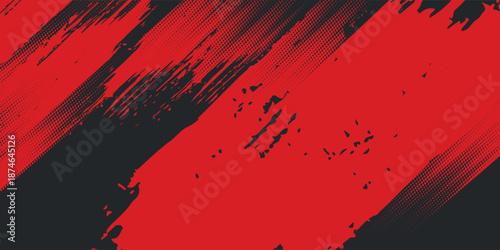 Background, contrast red and black color abstract template for business design. Technology style. You can use it for advertising, sports posters, templates, business presentations. Vector illustration