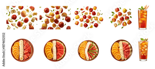 Fresh fruit and refreshing summer drinks for a healthy lifestyle