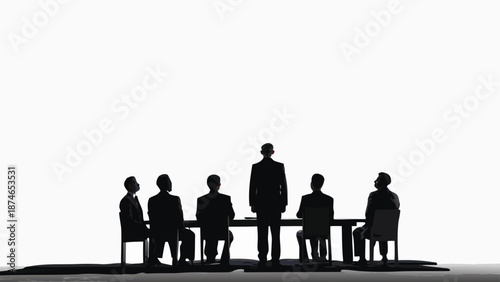 Business team meeting in modern office setting