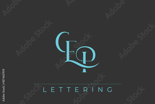CEP Elegant Monogram Logo Design With Decorative Lettering