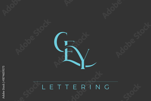 CEY Elegant Monogram Logo Design With Decorative Lettering