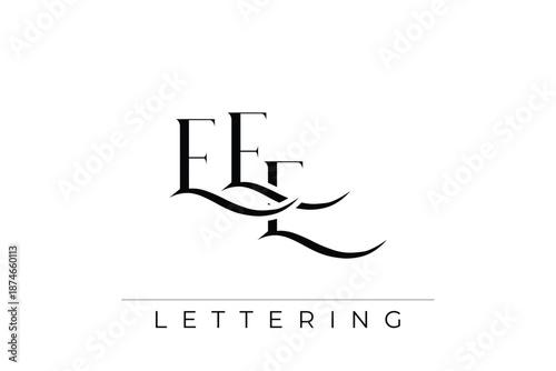 EEE Elegant Monogram Logo Design With Decorative Lettering