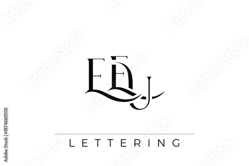 EEU Elegant Monogram Logo Design With Decorative Lettering