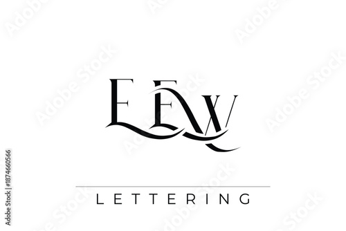 EEW Elegant Monogram Logo Design With Decorative Lettering