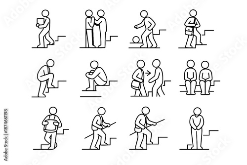 Vector care cue habit icon icons items close movement comfort spatial focus