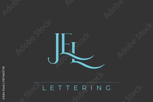 JEL Elegant Monogram Logo Design With Decorative Lettering