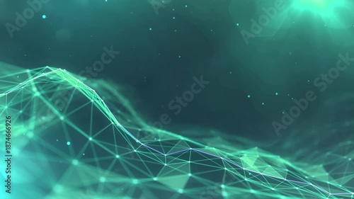 Abstract Digital Data Network Plexus Technology Background Loop –  Blockchain, 4K