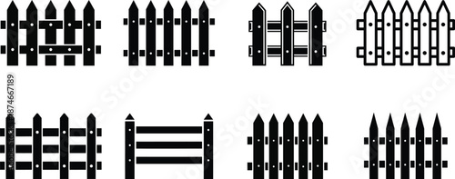 Collection of various fence designs and patterns