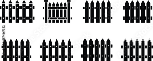 Collection of various fence designs and patterns