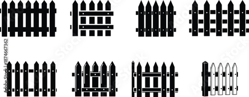 Collection of various fence designs and patterns