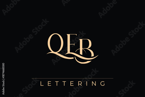 QEB Elegant Monogram Logo Design With Decorative Lettering