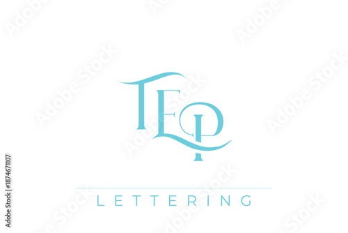 TEP Elegant Monogram Logo Design With Decorative Lettering