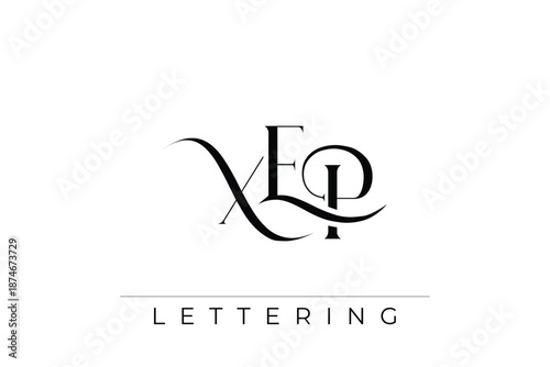 XEP Elegant Monogram Logo Design With Decorative Lettering