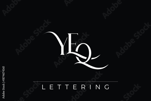 YEQ Elegant Monogram Logo Design With Decorative Lettering