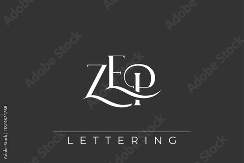 ZEP Elegant Monogram Logo Design With Decorative Lettering