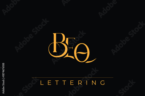 BEO Elegant Monogram Logo Design With Decorative Lettering