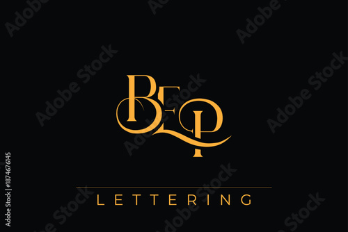 BEP Elegant Monogram Logo Design With Decorative Lettering