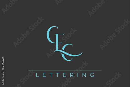 CEC Elegant Monogram Logo Design With Decorative Lettering