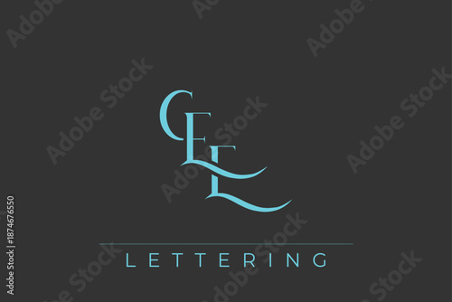 CEE Elegant Monogram Logo Design With Decorative Lettering