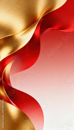 Abstract Valentine's Day background, heart with golden gradient.