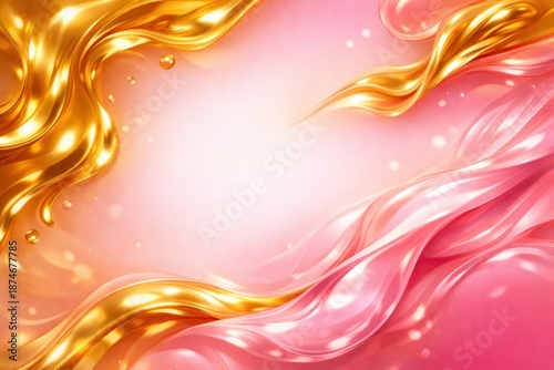 Abstract Valentine's Day background, heart with golden gradient.