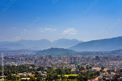 Obraz na płótnie Kathmandu view from the Swayambhunath stupa in Nepal