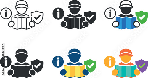 Image Generation. Tourism guidance aid mark portraying structured help systems designed to inform, direct, and protect visitors,