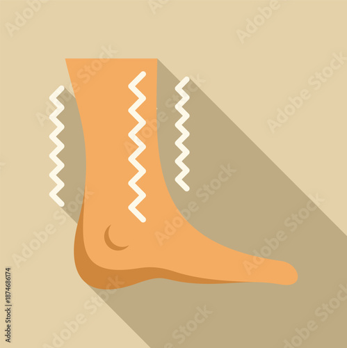 Human leg and foot experiencing pain, injury, or discomfort