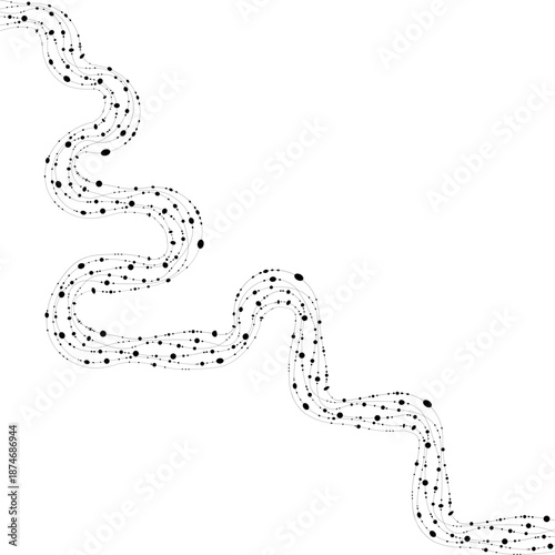 Wave-driven path traces a squared course with dots marking rhythm.