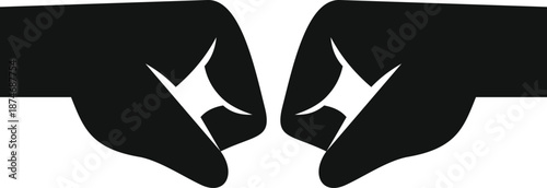 Two fists bumping, symbolizing friendship, partnership, and agreement