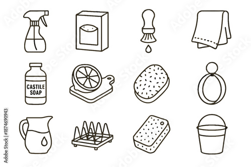 Soap natural baking dish spout eco vector drop soda wooden icon jug