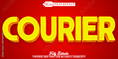  Courier Express Delivery Vector Fully Editable Smart Object Text Effect