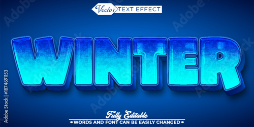  Winter Snow Frost Vector Fully Editable Smart Object Text Effect