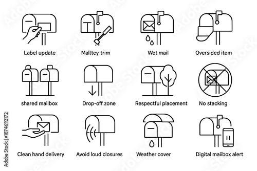 Respectful digital vector cover mailbox loud urban icons shared no avoid icon