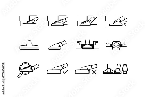 Fit nozzle icons logic icon vector selection vacuum compatibility cabinet tool calm