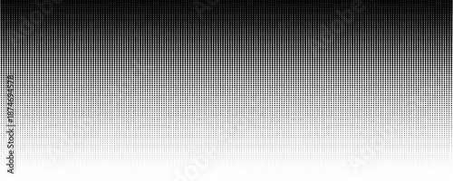 Dotted halftone gradient texture. Vanishing polka dot background. Repeating dots gradation pattern background.