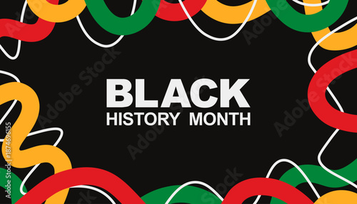 Black History Month. Abstract celebration Banner. African American History. Vector illustration