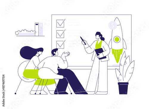 Startup accelerator abstract concept vector illustration.