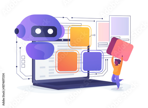 Robotic Programming Kit for Kids abstract concept vector illustration.