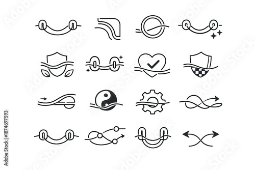 Bends calm durability safety sharp cord reduction icon icons focus path logic