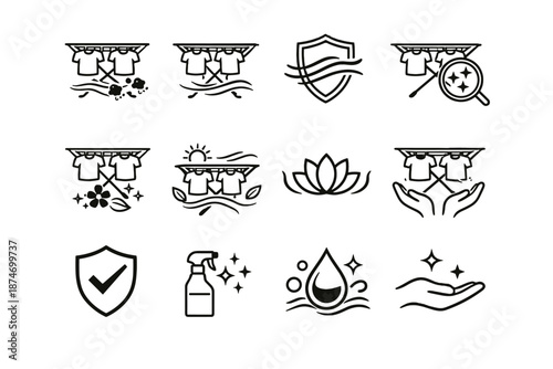 Calm icon icons prevention minimalist hygiene laundry awareness focus vector silhouette airflow