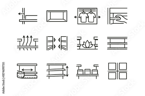 Grid back icon gap small zone vector minimalist logic airflow access clearance