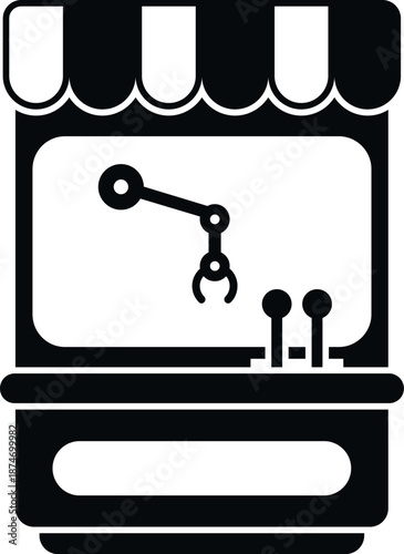 Claw machine representing entertainment and skill for trying to win a prize