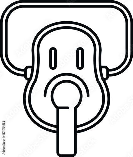 Anesthesia mask icon representing healthcare, surgery, and medical treatment