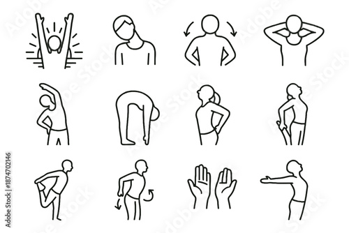 Forward morning stretch backbend ankle vector deep icon icons rolls sunrise chest