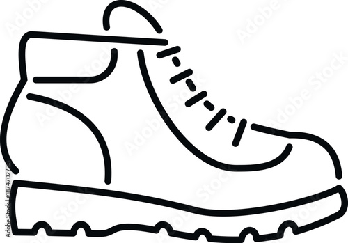 Hiking boot icon representing outdoor trekking and adventure lifestyle