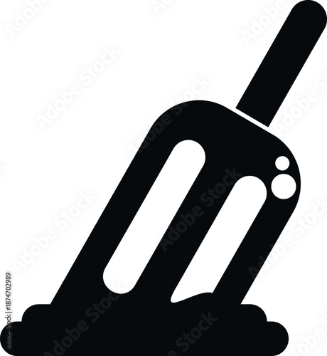 Melting popsicle icon vector representing a sweet snack on a hot day