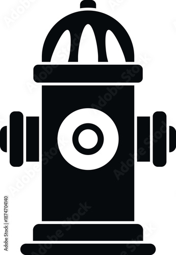 Fire hydrant icon, a symbol of water access for firefighting and urban safety